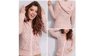 Chaqueta a crochet para mujer juvenil [upl. by Nerty60]