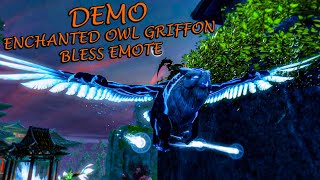 Guild Wars 2  Enchanted Owl Griffon amp Bless Emote Demo [upl. by Ellertal]