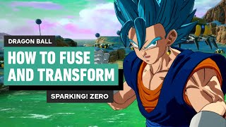 Dragon Ball Sparking Zero  How to Transform and Fuse [upl. by Neelhtakyram]