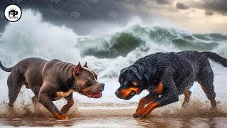 Rottweiler vs Pitbull Terrier Dog  Ultimate Dog Comparison [upl. by Emmalynne141]