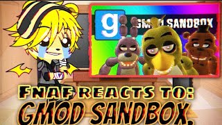 Fnaf reacts to Gmod sandbox  Gacha Club reacts 🤣👻 VanossGaming [upl. by Charley]