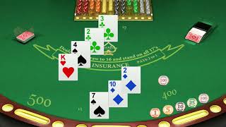 Blackjack 21 Gameplay Wii U [upl. by Denbrook950]