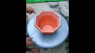 Simple cement flower pot design [upl. by Annatnom441]