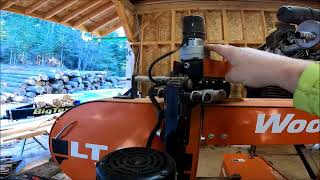 Operating the Woodmizer Debarker on the LT40 Wide [upl. by Studnia]