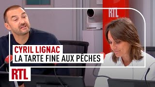 Cyril Lignac  la tarte fine aux pêches [upl. by Ahseinar]