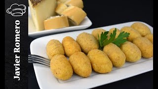 Croquetas de queso muy cremosas Recetas de Javier Romero [upl. by Sigismondo]