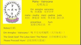 7 遍 李居明光明真言 Maha Vairocana Mantra of Light毗卢遮那佛咒 [upl. by Etnovert]