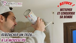 Reboucher des trous à la mousse PU près dun coffre tunnel [upl. by Gilba]