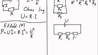 Fysik 1  Elektriska kretsar repetition [upl. by Nekial95]