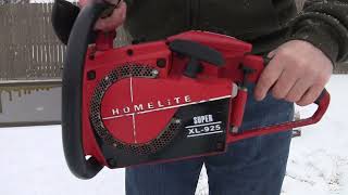 Homelite Super XL 925 Chainsaw [upl. by Laehpar16]