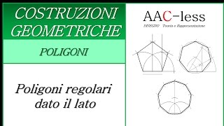 Poligoni regolari dato il lato dal Triangolo al Decagono Video 43 [upl. by Ioj]