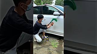 Flowers Spray Paint By Car 🎨 youtubeshorts art painting car shorts [upl. by Sola]