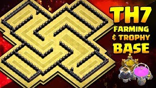 TH7 TrophyFarming Base  TownHall 7  Crystal League  Clash of Clans [upl. by Aleacin617]