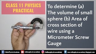 Micrometer Screw Gauge  Class 11  Sindh Board Physics [upl. by Fenella185]