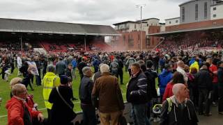 Leyton Orient 2 Hartlepool United 1  Orient fans protest at the end of the match Becchetti out [upl. by Lemyt766]