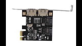 My PCIE To SATA 30 eSATA Adapter Converter Extension Card Review [upl. by Oirasor]