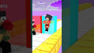 LOVE RUNAphmau LOVE AARON VS RED APHMAU CHALLENGE shorts aphmauminecraft fypシ゚viral aphmau [upl. by Sessylu]