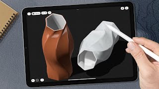 Modeling Polygonal Vases on the iPad  Shapr3D [upl. by Ainslie]