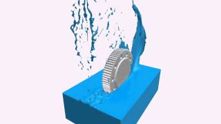 Simulation of Gear in Oil  Prescribed Motion [upl. by Rodnas]