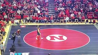 Antrell Taylor Nebraska Husker Wrestling Sudden Victory vs Illinois 165 2424 [upl. by Peters]