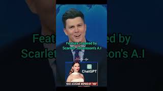 Scarlett Johansson It is brutal 🤣 on Colin Josts SNL Joke Swapsnl colinjost funny short [upl. by Anaib]