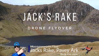 Pavey Ark and Jacks Rake  Lake District Drone flight [upl. by Desta]