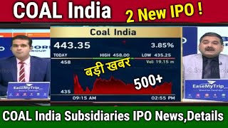 COAL India share latest newscoal india subsidiaries ipodate amp priceanalysistarget dividend 2024 [upl. by Enirok]