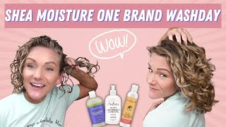 How To Get The Perfect Wavy Curly Hair With Shea Moisture [upl. by Rusell]