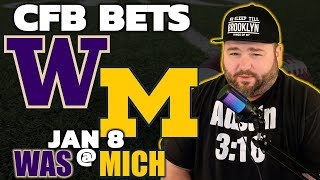 Washington vs Michigan College Football Bets Monday January 8th Bowl Predictions  Kyle Kirms Picks [upl. by February]