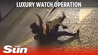 Undercover police sting catches luxury watch thieves in central London [upl. by Aynik383]