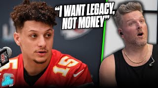 Patrick Mahomes Says He Wants Legacy Over Money quotWont Take A Contract To Hurt The Teamquot [upl. by Dray]