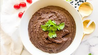 Slow Cooker Refried Black Beans Recipe [upl. by Ahsats551]