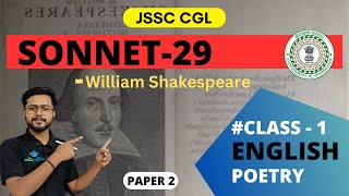 SONNET 29  William Shakespeare  JSSC CGL  Jssc nagarpalika English class [upl. by Anilocin191]