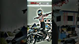 GIRLS STUDENT BIKE 🏍️VS BOSY STUNTS BIKE 🏍️☠️trollface shorts [upl. by Negroj]