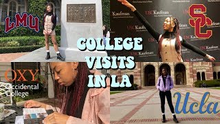 College VisitTour Vlog in LA USC UCLA LMU OXY  Life As Gabi♡♡♡ [upl. by Alyahc]