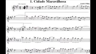 Marchinhas Cidade Maravilhosa Sax Alto Partitura com voz [upl. by Lloyd]