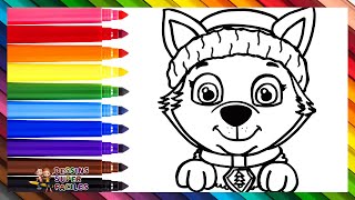 Dessiner et Colorier Everest de Pat Patrouille 🐾🐶❄️🌈 Dessins Pour les Enfants [upl. by Aklim752]