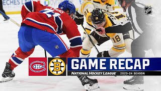 Canadiens  Bruins 1118  NHL Highlights 2023 [upl. by Pepper]