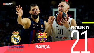 Musa inspires Real Madrid in El Clasico OT  Round 21 Highlights  Turkish Airlines EuroLeague [upl. by Nered]