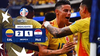 COLOMBIA 21 PARAGUAY  HIGHLIGHTS  CONMEBOL COPA AMÉRICA USA 2024™️ [upl. by Cyndi784]