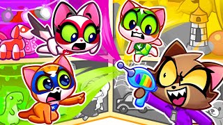 🎨 Color Challenge and Super Kittens 😻 Where Is My Color 🎨 Stories for Kids by Purr Purr [upl. by Lena280]