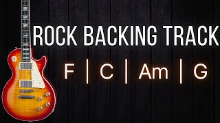 Rock Backing Track  95 BPM  F C Am G  Guitar backing track [upl. by Anuhsal]