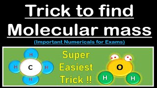 Easiest  Trick to Find the Molecular mass  Molecular Mass Important Numericals  Urdu  Hindi [upl. by Sedrul]