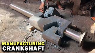 Machining process of Compressor Crankshaft with 100yrs old Technology [upl. by Damarra]