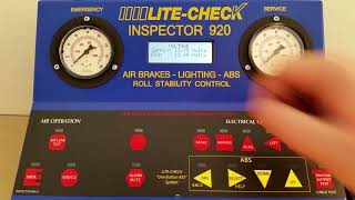 ABS Testing Operation  LiteCheck Inspector 920 Trailer Diagnostic Tester [upl. by Anwahsat]