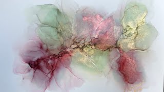 112 Abstract Alcohol Ink Painting on Yupo [upl. by Trebron15]