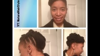 Natural Hair Styles  Asymmetrical Pin Up Style [upl. by Annayek]