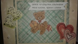 KARTKA NA WALENTYNKIscrapbooking tutorialdiy [upl. by Lambart]