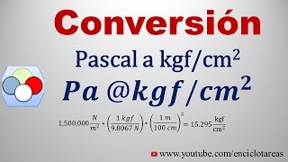 Convertir de Pascal a kgfcm2 [upl. by Dayiz]