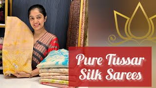 Pure Tussar Silk Sarees  Kanchivaram by Arya sareelove tussarsilk tussarsilksarees [upl. by Park]